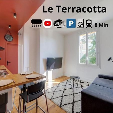 Terracotta-T2-Clim-Parking Gratuit Prive Lejlighed Pierre-Bénite Eksteriør billede
