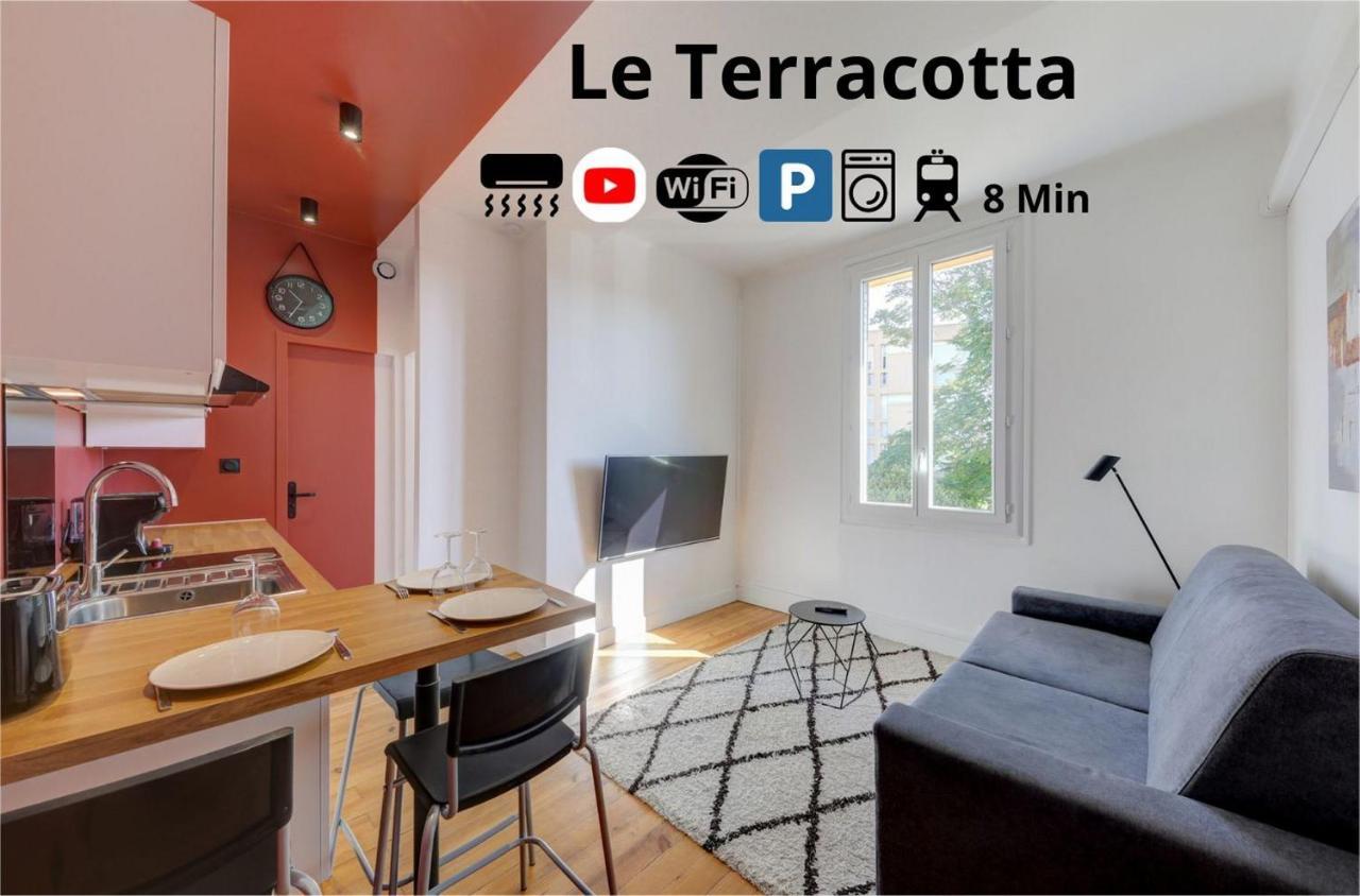 Terracotta-T2-Clim-Parking Gratuit Prive Lejlighed Pierre-Bénite Eksteriør billede